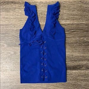 Express bright blue sweater tank!
